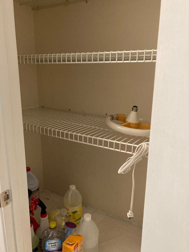 Hall closet storage