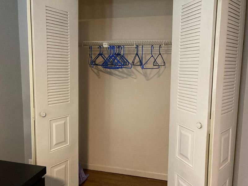 Master bedroom double closet