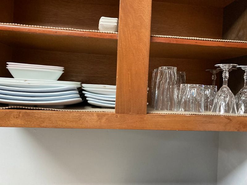 fully stocked cabinets