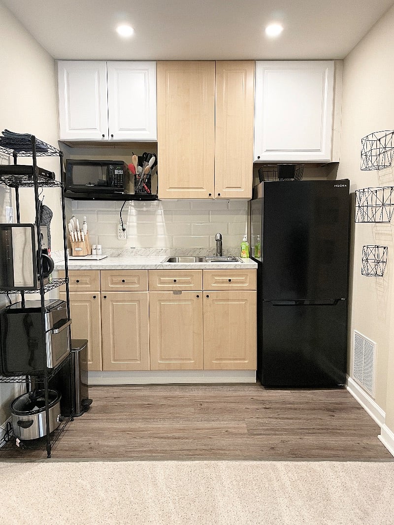 Kitchenette is stocked with all the tools you need