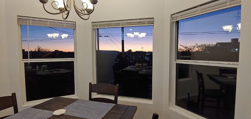 Dining room. Great sunset views