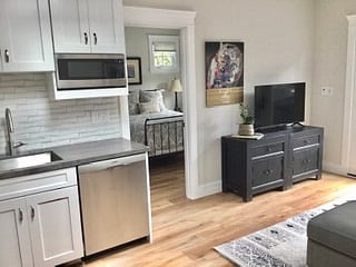 43 inch Roku TV and storage console