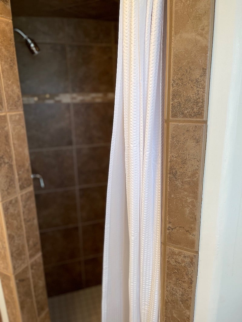 Large standup shower is available with good pressure. Imagine relaxing with your favorite body wash or steam scents.