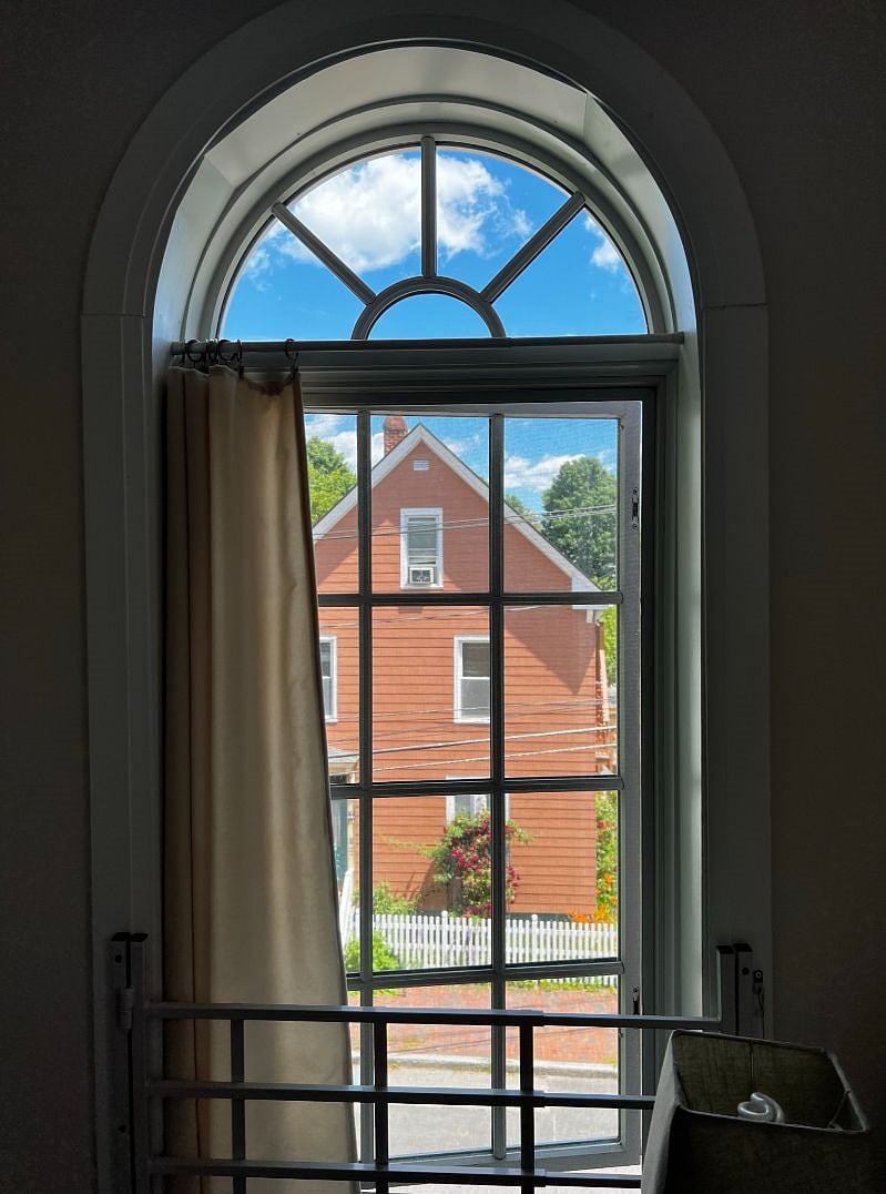 View from front arched window 
