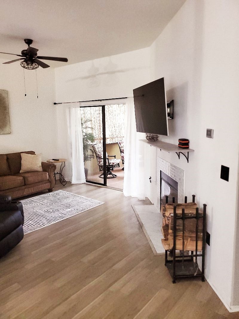 Smart TV over real Fireplace