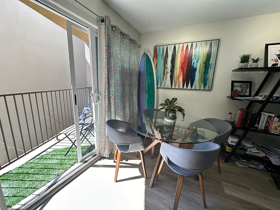 Patio that faces west for beautiful San Diego sunsets