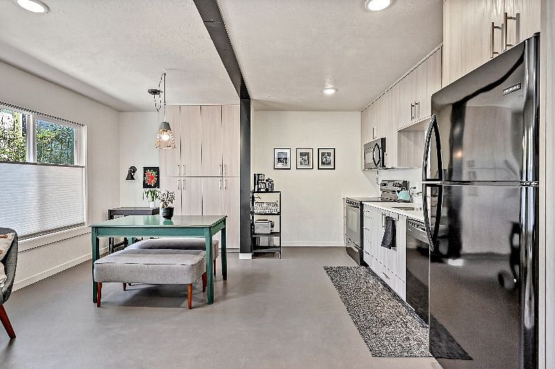 Another view of our comfy and modern living space.