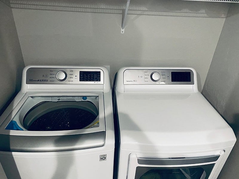 Brand new washer dryer down the hall on second level