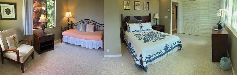 front bedroom with queen and day daybed