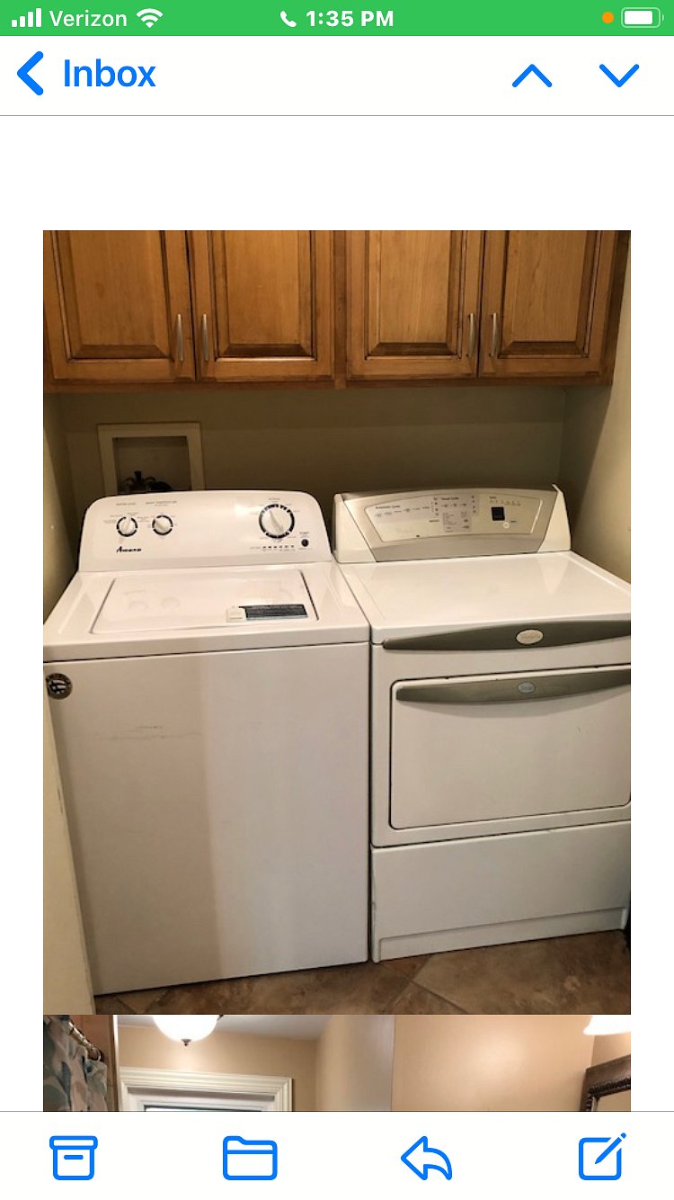 Full-sized washer/dryer for your use.
