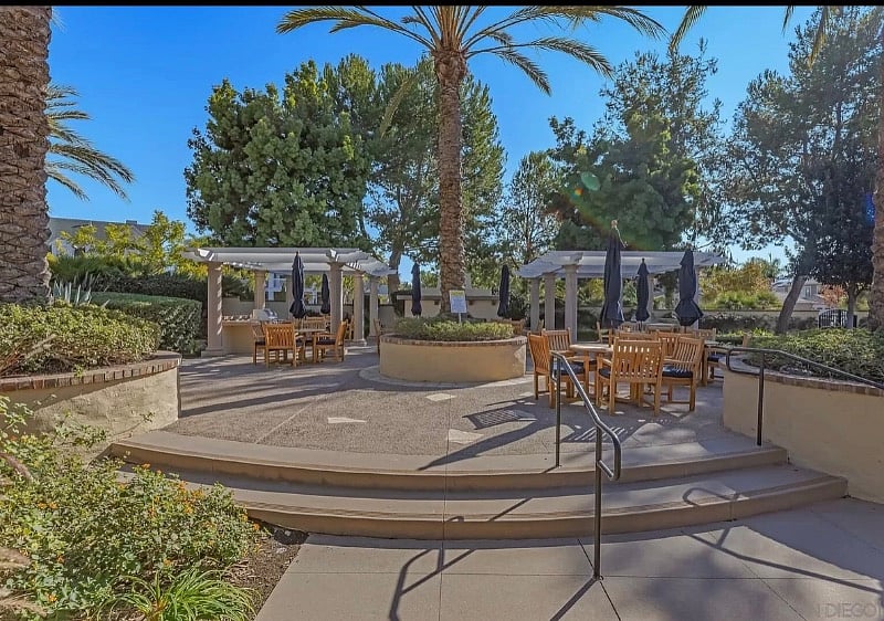 Lounge area by the pool.