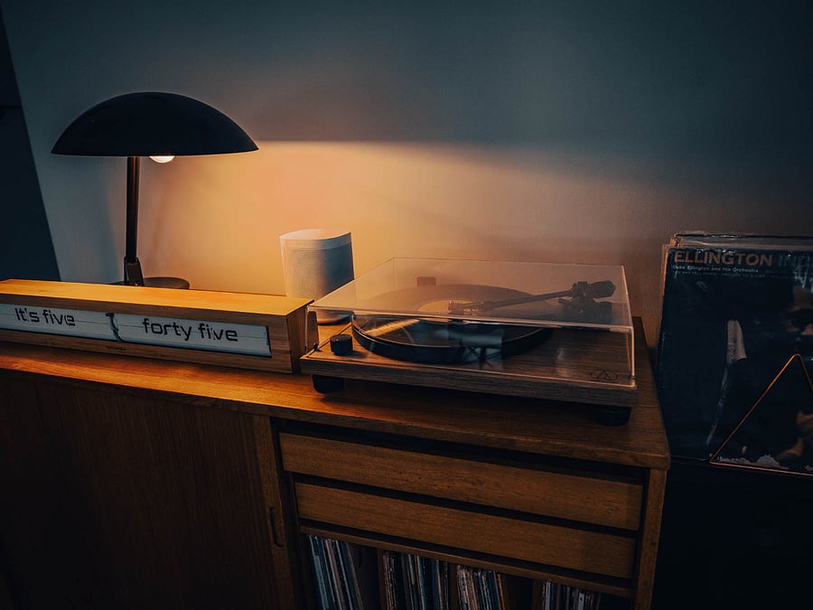 After dinner, ease into the evening with your choice of analog or digital audio accompaniments.