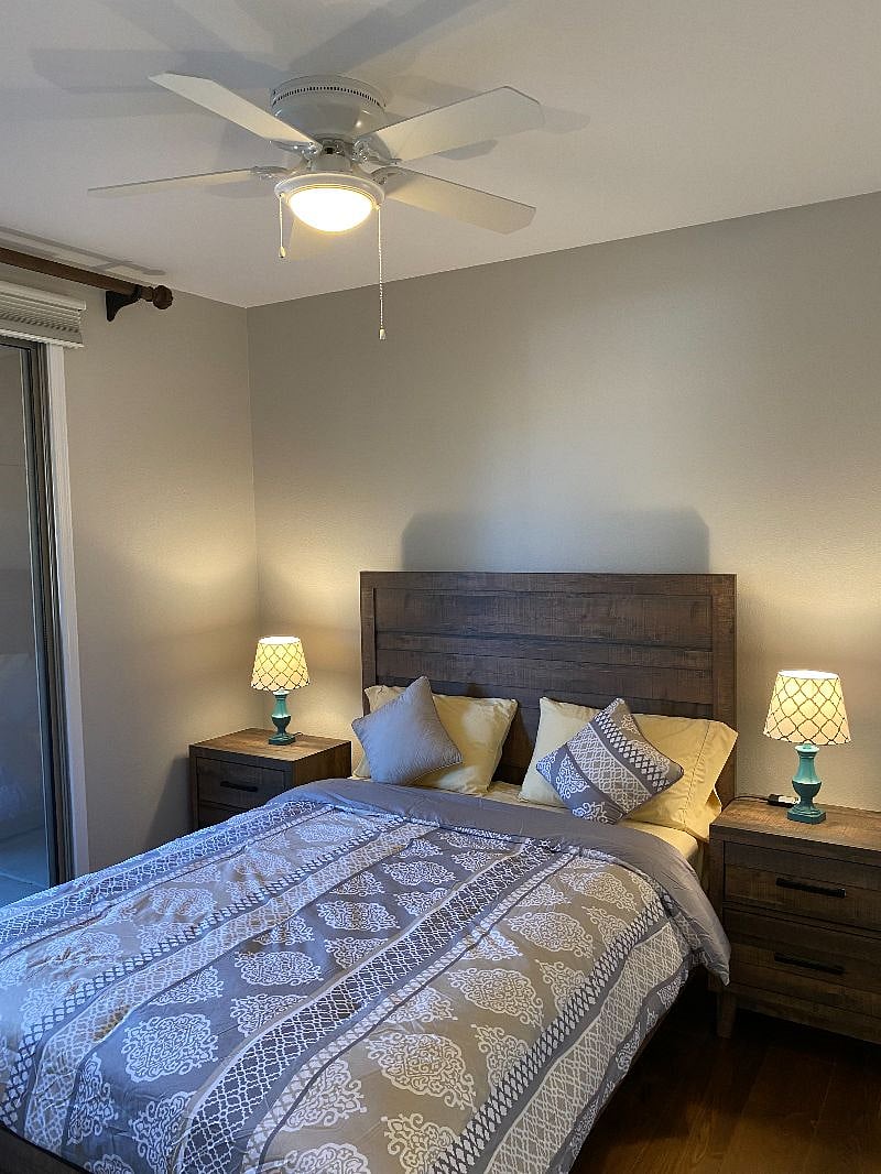 1st Bedroom with access to patio