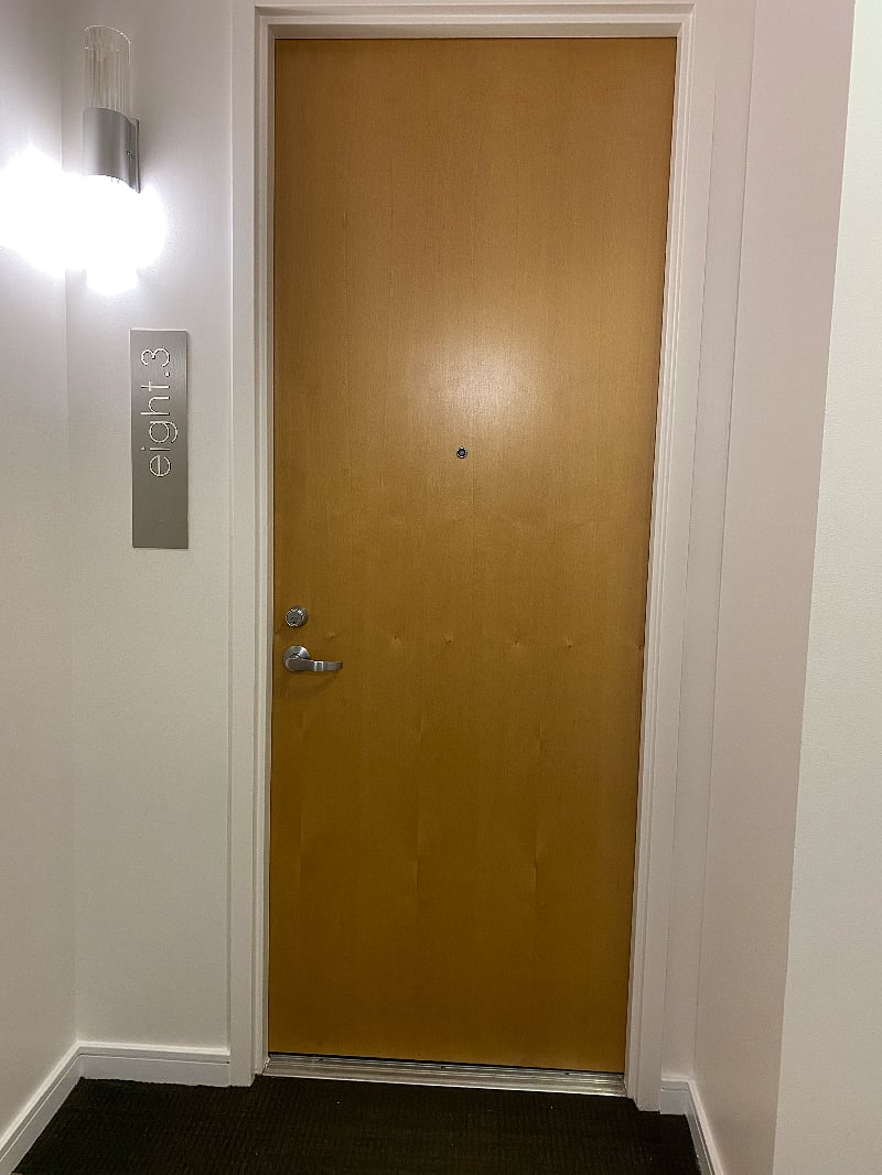 Exterior modern solid wood door