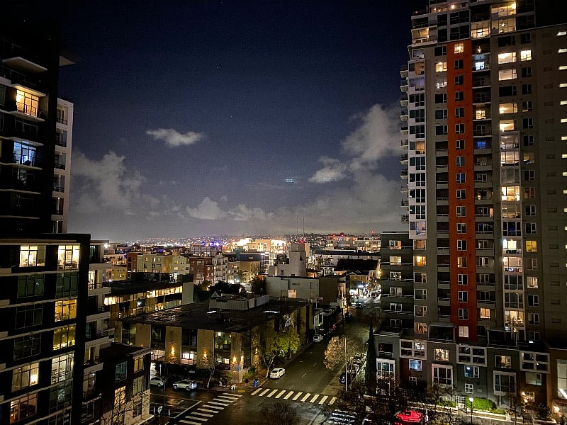 View in the evening hours