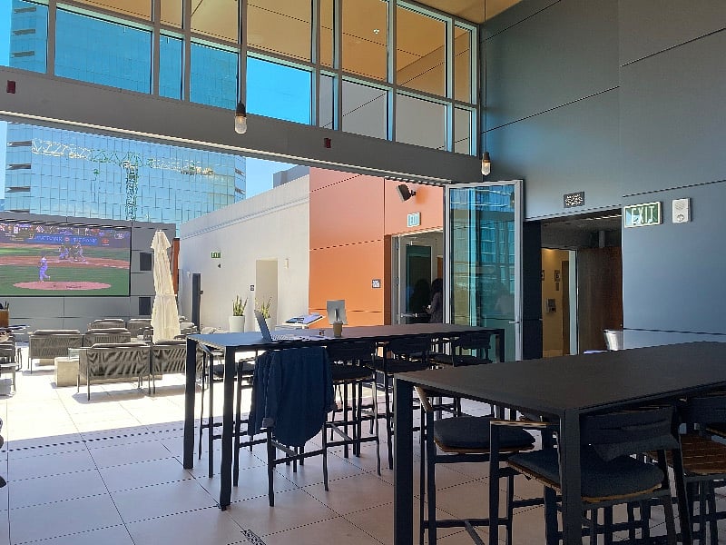 Padres games on big screen at Carte hotel rooftop lounge