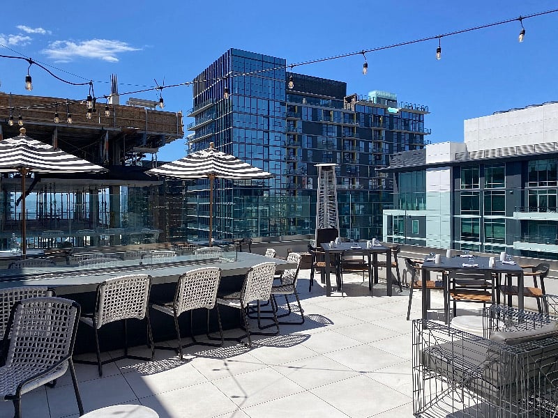 Carte hotel rooftop lounge directly across the street.