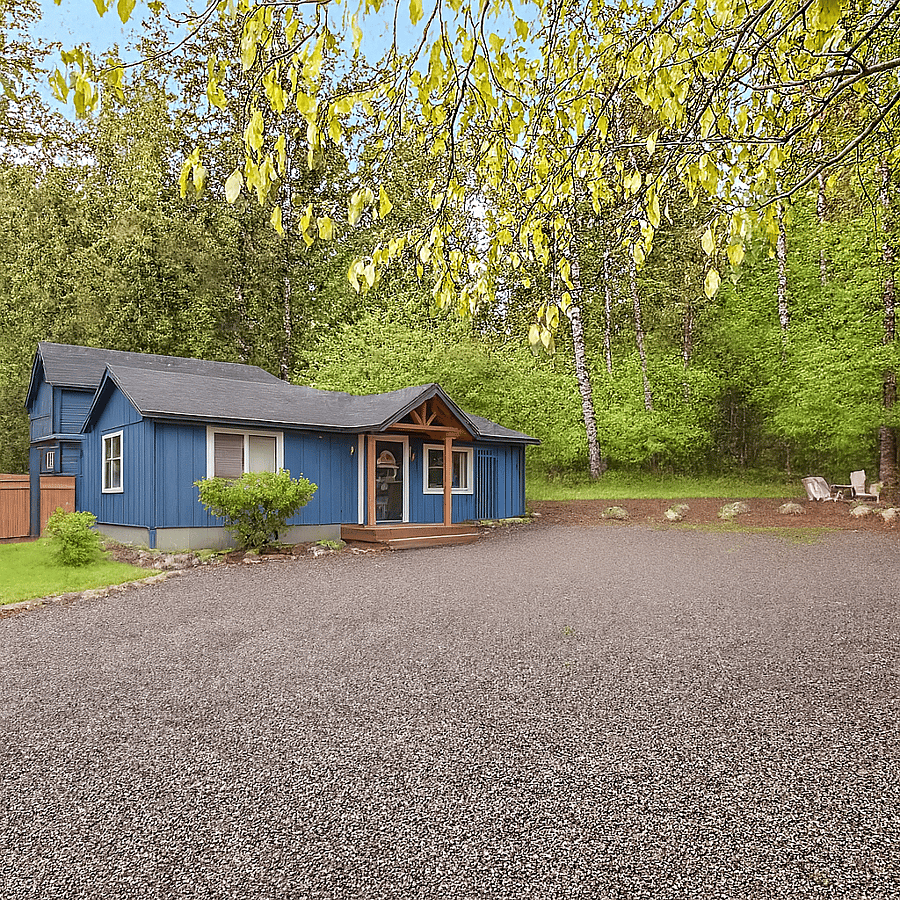 Welcome to your private retreat in the woodsample parking, peaceful surroundings, and cozy cabin vibes await