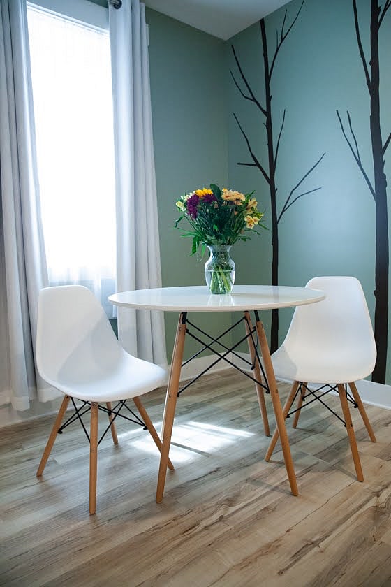 Cafe-style dining area, or the perfect spot for working from home!