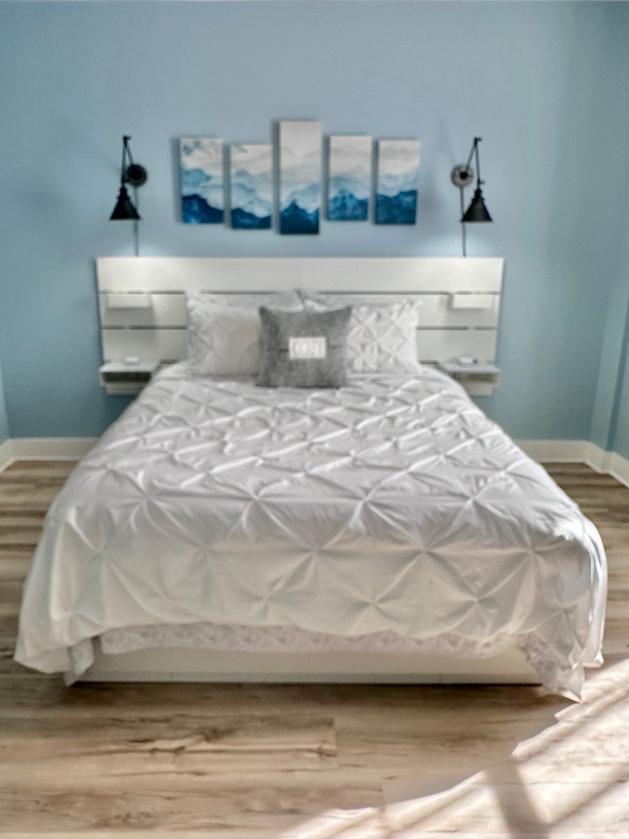 Plenty of plush bedding is provided to allow you to layer the bed to your liking!