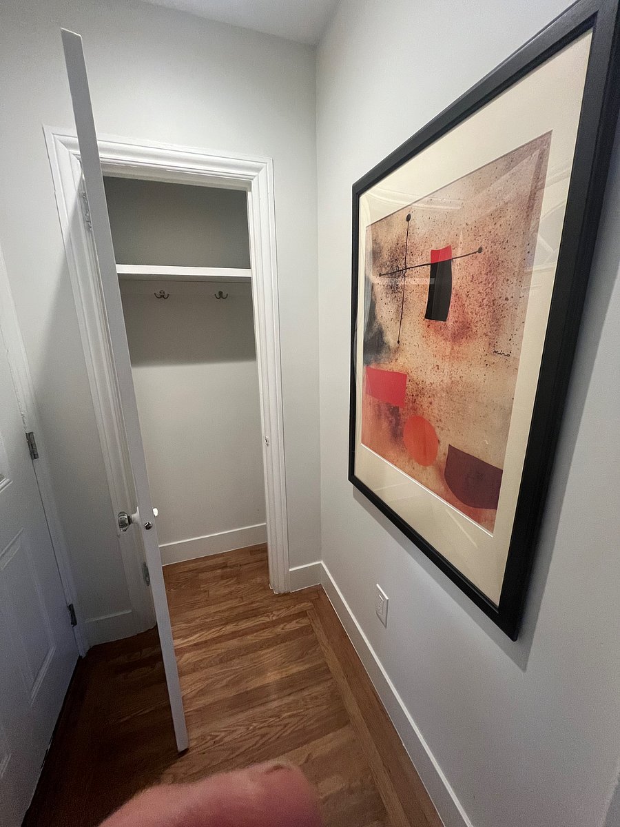 Coat closet at entry