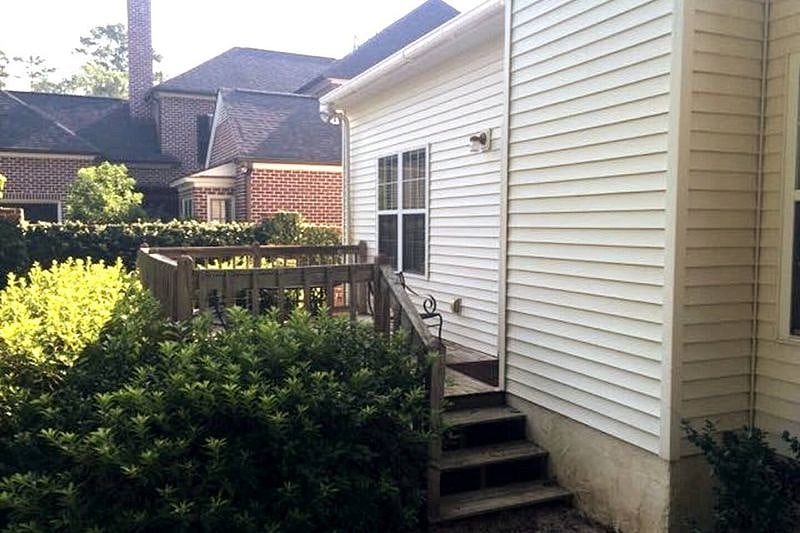 Back yard with deck