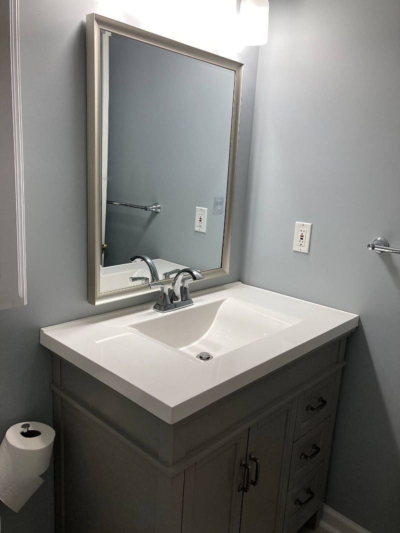 First bathroom vanity