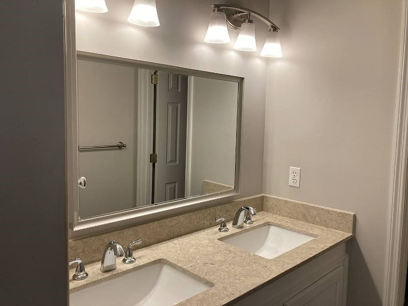Master vanity with double sinks