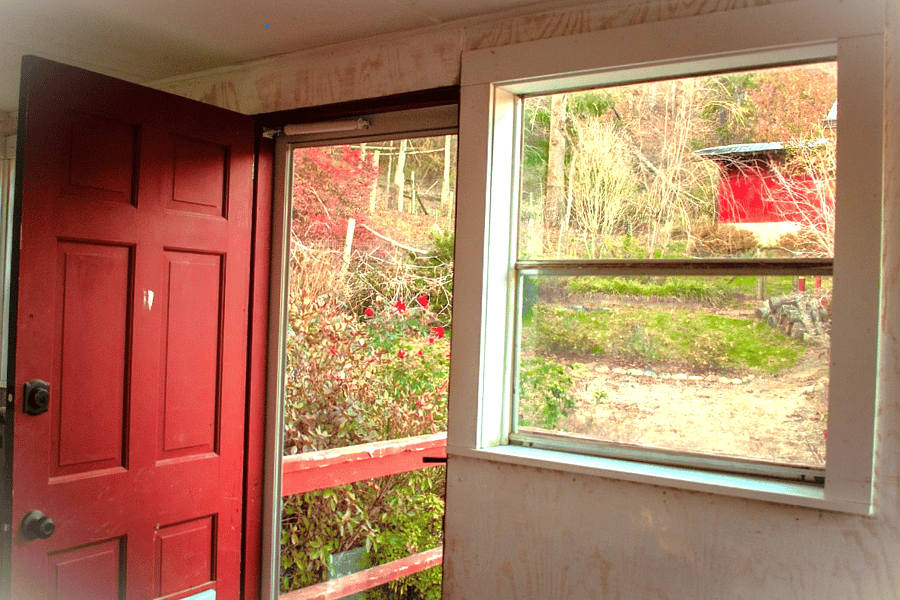 This enclosed patio is off the master suite