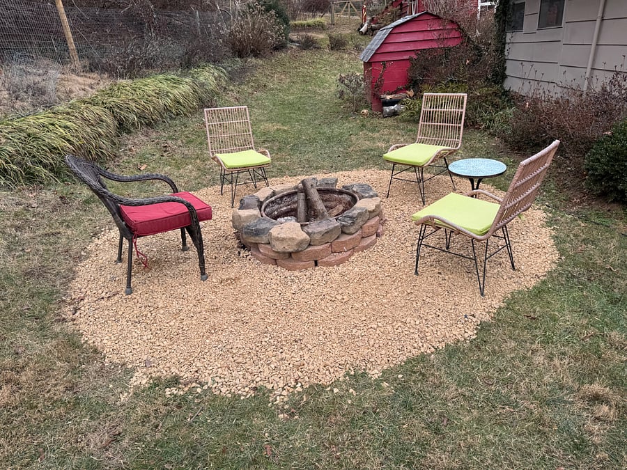 There is wood available for the firepit.