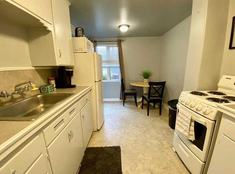 Small dining area for two.