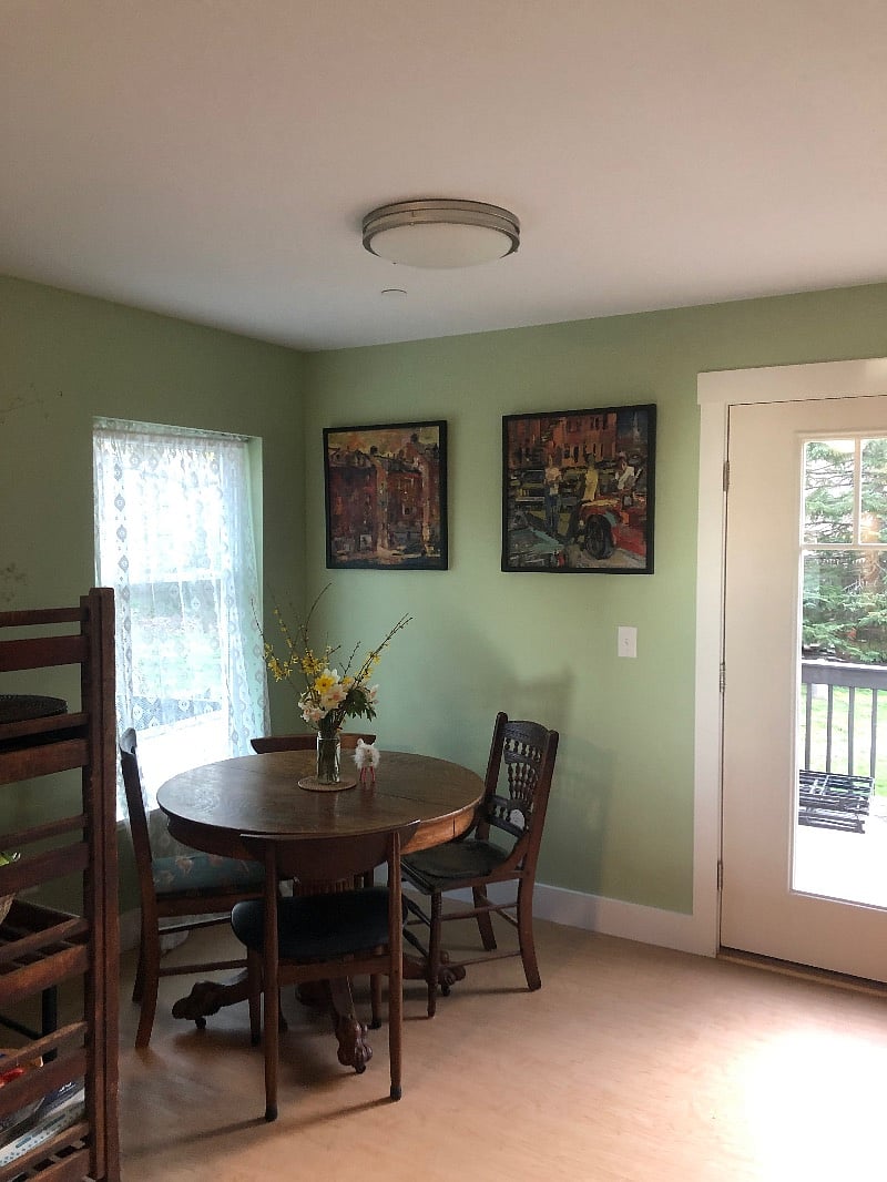 Shared dining area located on the first floor. 