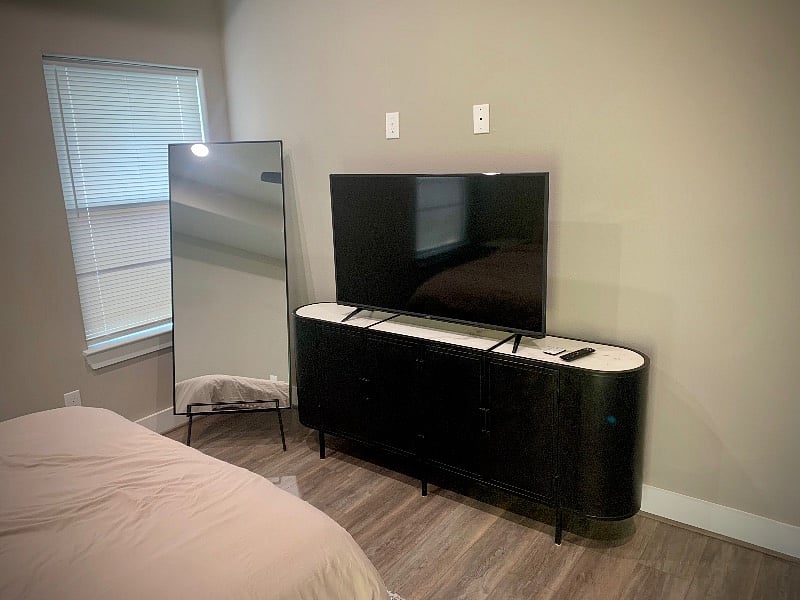 Master Bedroom includes Smart TV and full size mirror