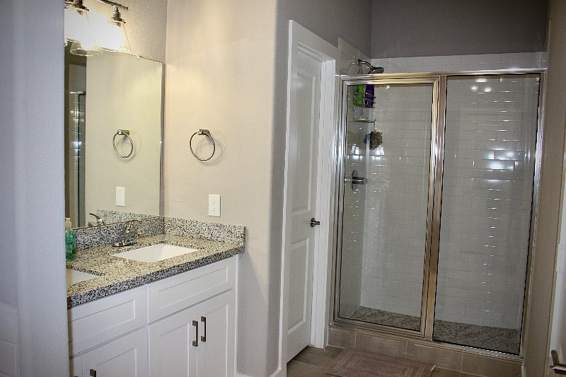 Master Bathroom, includes shower and bath tub