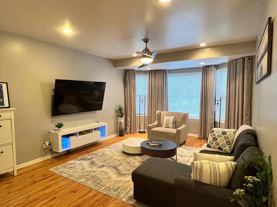Living room with sleeper sofa
