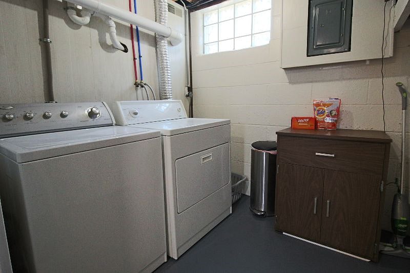 Washer and dryer free to use.