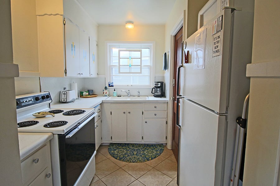 Full kitchen with all the cooking gear you need to make a meal at home.
