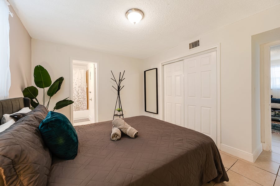 Master bedroom with in suite bathroom 