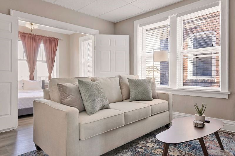 Cozy couch in living room