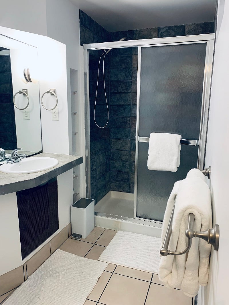 BATHROOM
Walk-In Shower with a Waterpik Shower Head
Vanity
Mirror
Toilet
Towels
Hair Dryer
Essential Toiletries