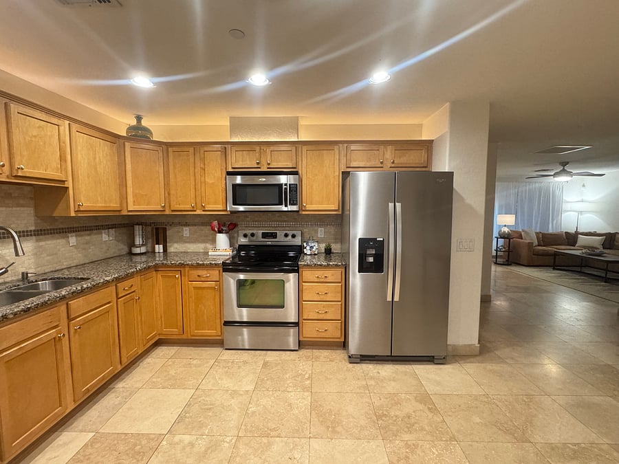 Fully stocked and equipped kitchen