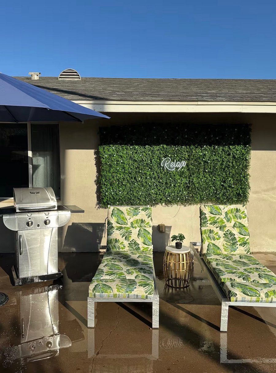 Patio Grill and Lounge Chairs