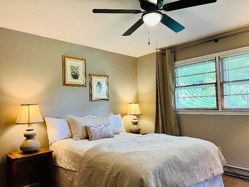 Apartment A: Bedroom featuring a Queen size bed for a great nights sleep.  