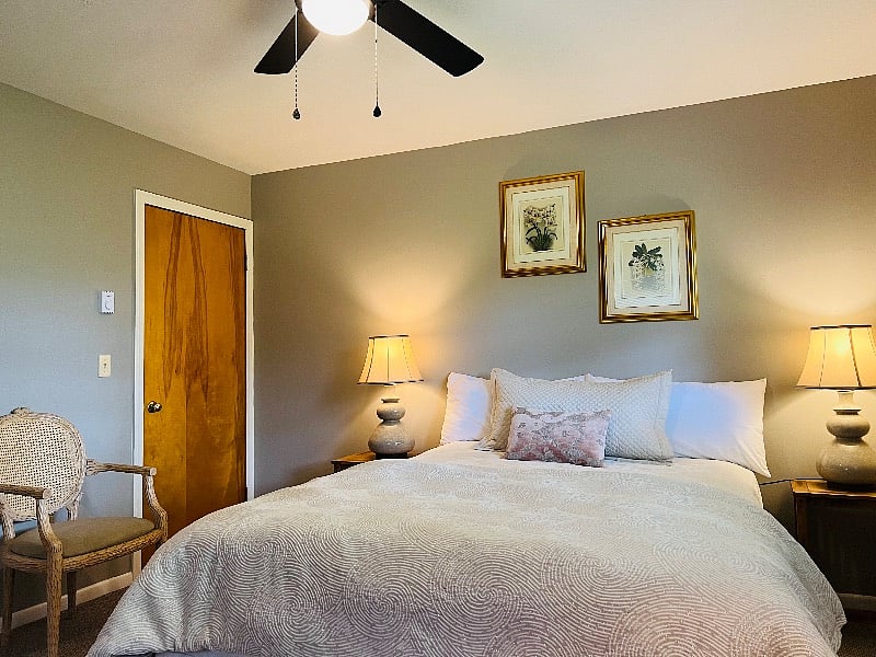 Apartment A: Enough space for everything in a dresser and a walk-in closet