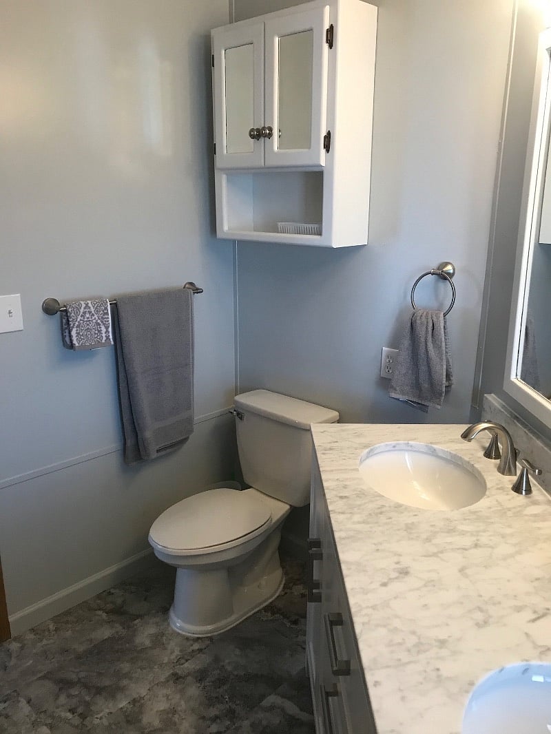 Master bath with double sink 