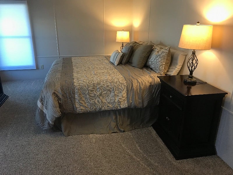 King size bed in master bedroom 