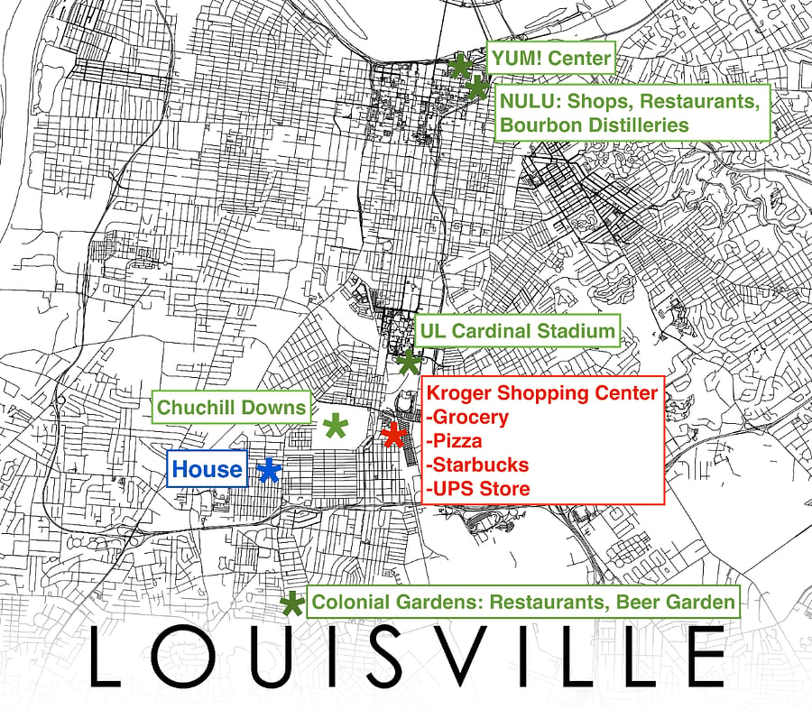 Map of area attractions