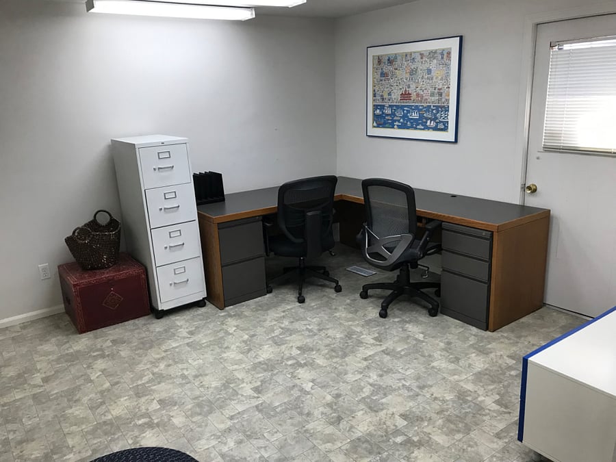 Work space adjacent / connected to Family room