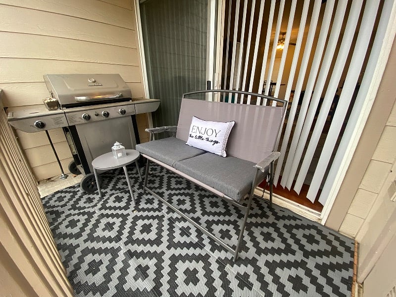 Gracious balcony area