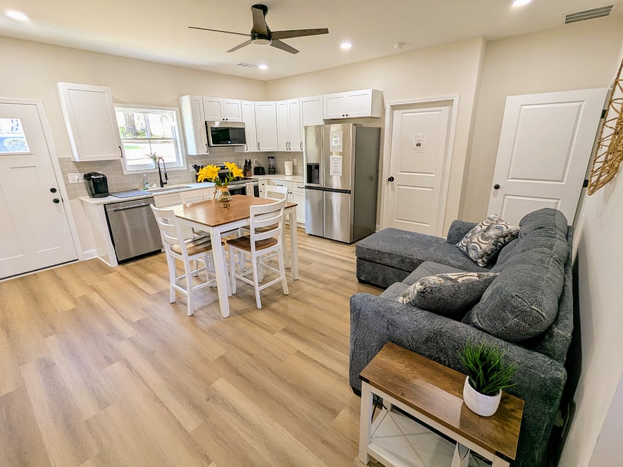 shared kitchen and living room for rooms for rent